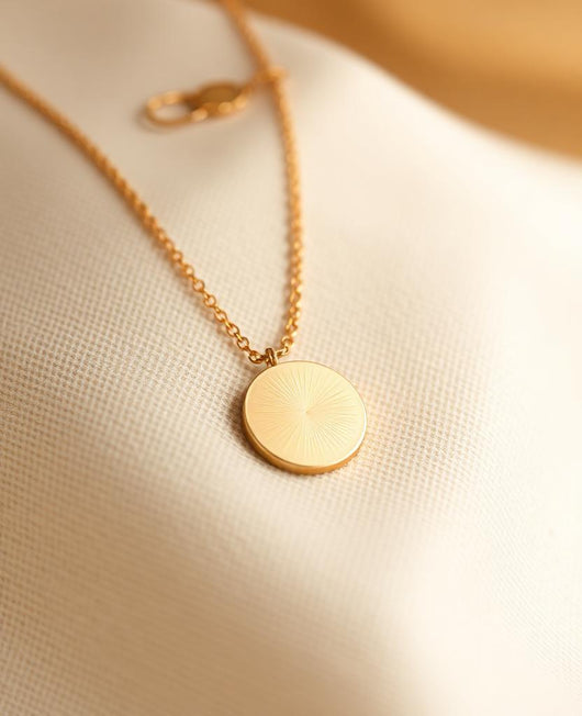 Lune Gold Disc Pendant